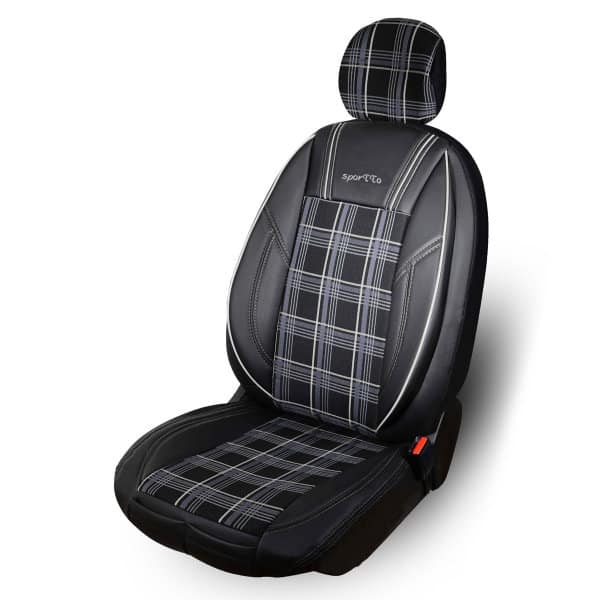 ▷ Sitzbezüge passend für Audi A3 Set SporTTo in Schwarz/Weiß