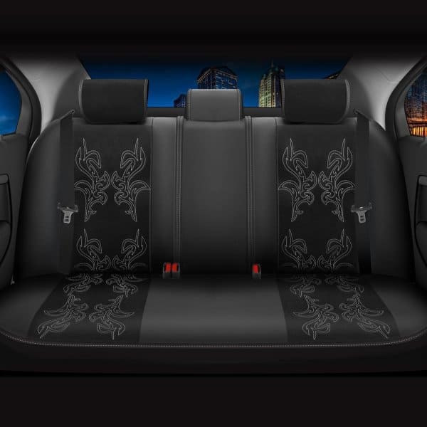 Sitzbezüge passend für Chevrolet Trax ab 2013 in Schwarz/Grau 2er Set Tokio