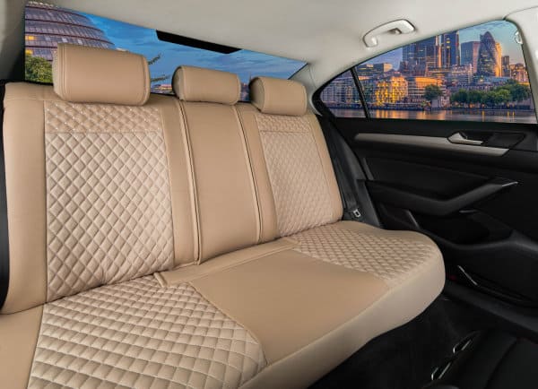 Sitzbezüge passend für Mercedes GLS ab 2015 in Beige 2er Set Karodesign