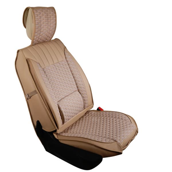 Sitzbezüge passend für VW Caddy und Maxi ab 2007 in Beige 2er Set Wabendesign