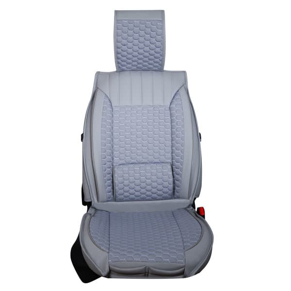 ▷ Sitzbezüge passend für VW T-Roc ab 2017 in Grau 2er Set Wabendesign