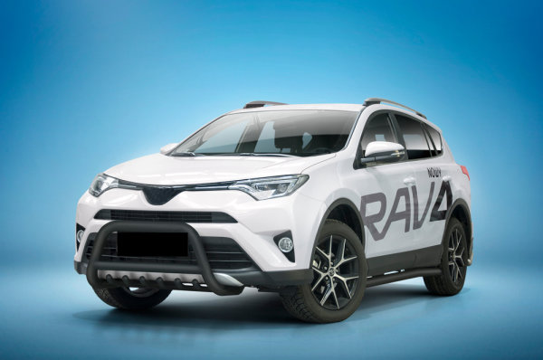 Frontschutzbügel mit Grill in Schwarz passend für Toyota RAV4 Bj. 2015-2018
