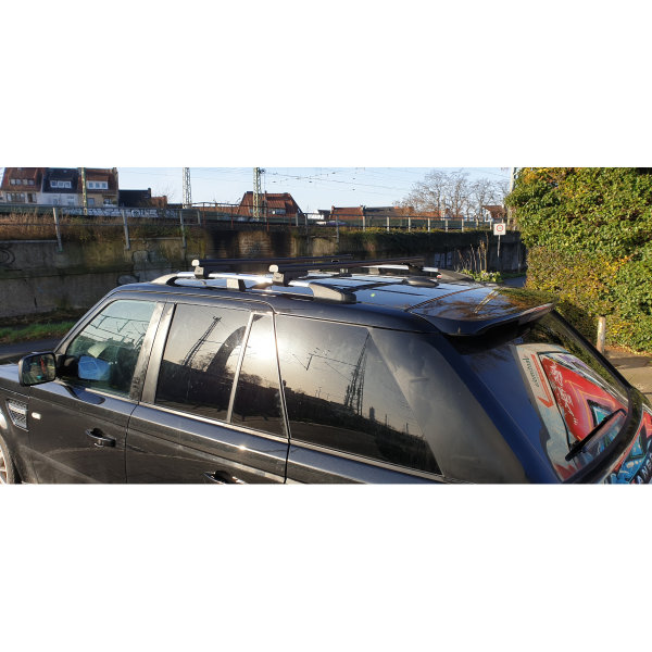 Dachträger passend für Land Rover Range Rover Sport Relgträger ab Bj. 2005-2013 Aluminium Schwarz 130cm