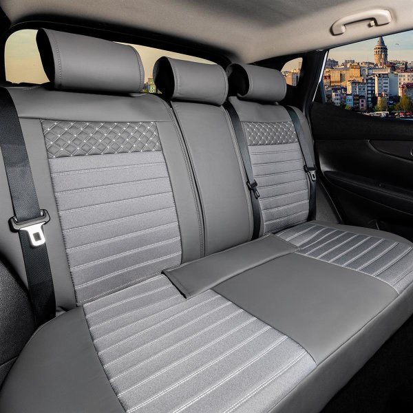Sitzbezüge passend für BMW X4 ab 2014 in Dunkelgrau Set Paris