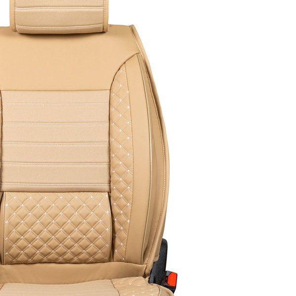 Sitzbezüge passend für Mitsubishi L200 ab 2006 in Beige Set Paris