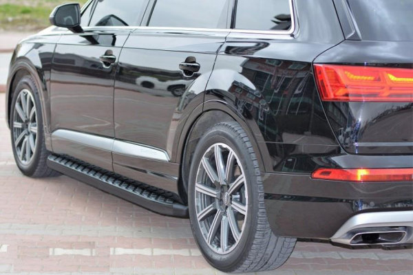 Trittbretter passend für Audi Q7 ab 2015 Hitit Schwarz mit TÜV