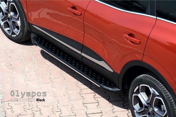 Trittbretter passend für Ford Kuga 2016-2019 Olympus Schwarz mit TÜV