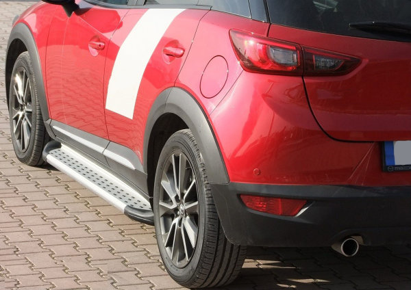 Trittbretter passend für Mazda CX-3 ab 2015 Olympus Chrom mit TÜV
