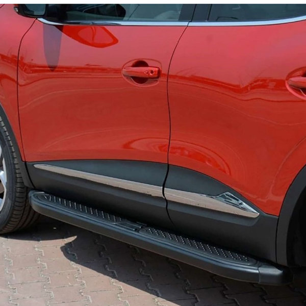 Trittbretter passend für VW T-Roc ab Bj. 2017 Ares Schwarz mit TÜV